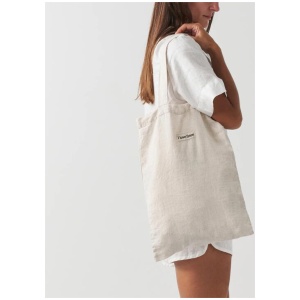 French Flax Linen Market Bag in Natural