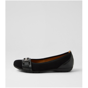 Gabor Samba Ga Schwarz Leather Schwarz Shoes Womens Shoes Casual Flat Shoes