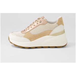 Geox D Spherica Ec13 A Ge Off White/Desert Suede Mix Off White/Desert Sneakers Womens Shoes Casual Casual Sneakers