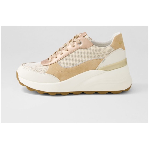 Geox D Spherica Ec13 A Ge Off White/Desert Suede Mix Off White/Desert Sneakers Womens Shoes Casual Casual Sneakers