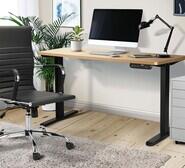 Gracia 120Cm Black & Natural Electric Standing Desk Black