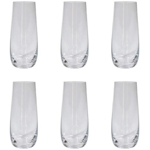 Grand Cru 6 Piece Stemless Glass Flute Set Size 290ml by Alex Liddy