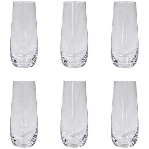 Grand Cru 6 Piece Stemless Glass Flute Set Size 290ml by Alex Liddy