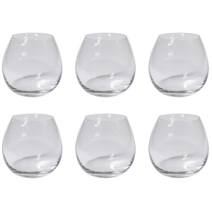 Grand Cru 6 Piece Stemless Wine Glass Set Size 470ml in Red by Alex Liddy