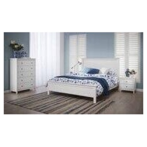 Hamilton Queen Bedroom Package With Chest Of 5 Drawers White