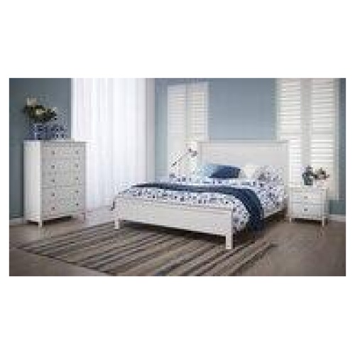 Hamilton Queen Bedroom Package With Chest Of 5 Drawers White