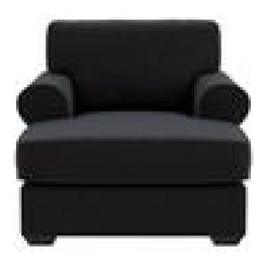 Hampton 1 Seater Chaise Sofa Black