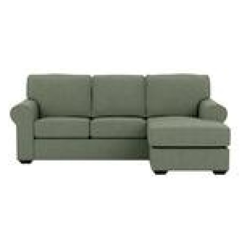 Hampton 3 Seater Chaise Sofa Green