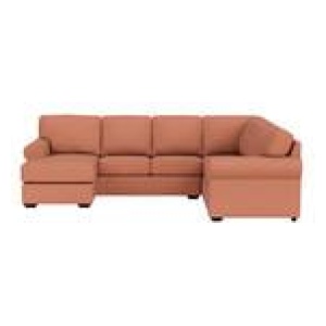 Hampton 6 Seater Modular Sofa With Left Chaise Linden Rose