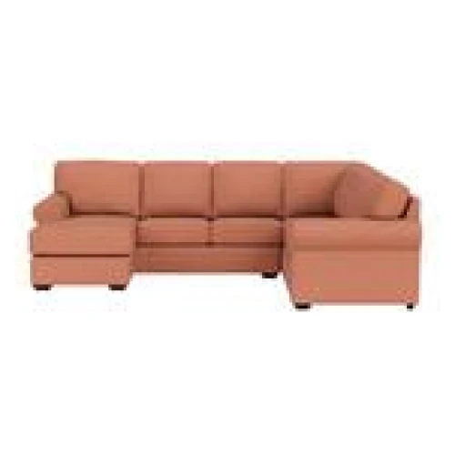 Hampton 6 Seater Modular Sofa With Left Chaise Linden Rose