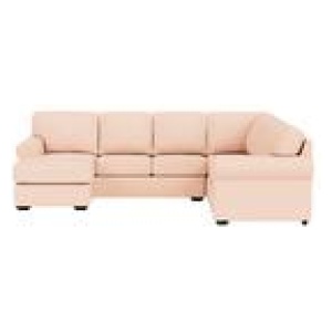 Hampton 6 Seater Modular Sofa With Left Chaise Pink