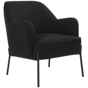Hugo upholstered armchair black