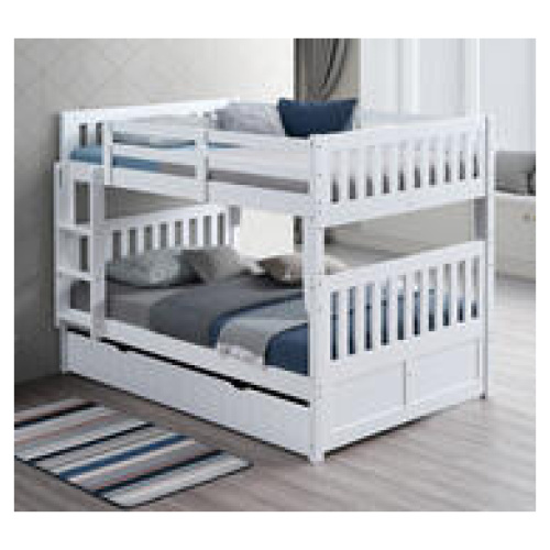 Huntington Double Bunk Bed With Double Trundle White
