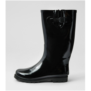 I Love Billy Bianni Il Black Gumboot Black Boots Womens Shoes Long Boots