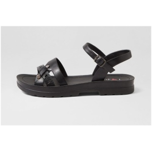 I Love Billy Jormy Il Black Smooth Black Sandals Womens Shoes Sandals Flat Sandals