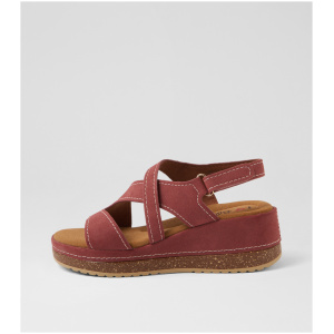 I Love Billy Kooshie Il Cherry Nubuck Pu Cherry Sandals Womens Shoes Heeled Sandals
