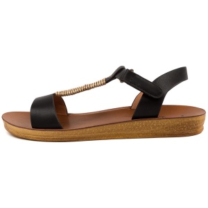 I Love Billy Koysie Il Black Mix Black Sandals Womens Shoes Casual Sandals Flat Sandals