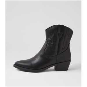I Love Billy Leenie Il Black Smooth Black Boots Womens Shoes Ankle Boots