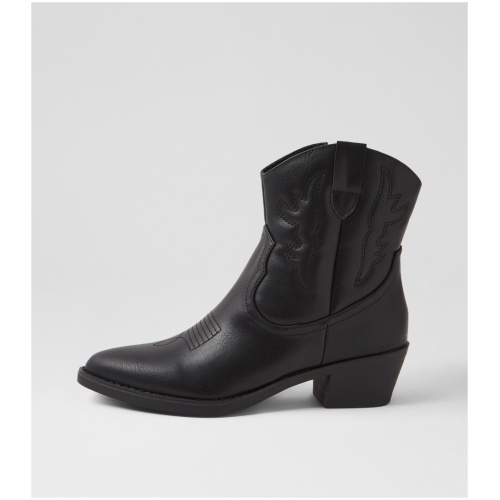 I Love Billy Leenie Il Black Smooth Black Boots Womens Shoes Ankle Boots