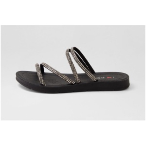 I Love Billy Monber Il Black Jewels Black Sandals Womens Shoes Casual Sandals Flat Sandals