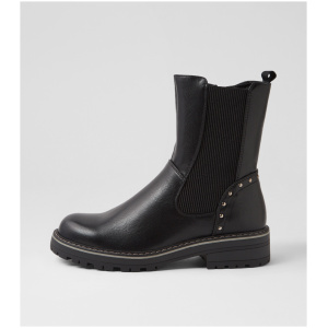I Love Billy Pewen Il Black Smooth Black Boots Womens Shoes Ankle Boots