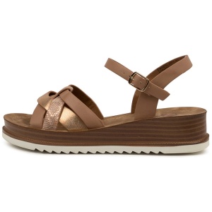 I Love Billy Ralph Il Cafe Multi Smooth Cafe Sandals Womens Shoes Casual Sandals Flat Sandals