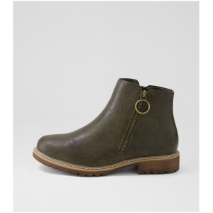 I Love Billy Volinto Il Khaki Crush Smooth Khaki Crush Boots Womens Shoes Casual Ankle Boots