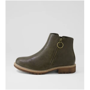 I Love Billy Volinto Il Khaki Crush Smooth Khaki Crush Boots Womens Shoes Casual Ankle Boots