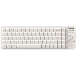 IQUNIX Magi65 Pro Low Profile Aluminum Wireless Ochre White Mechanical Keyboard - Gold Red Switch