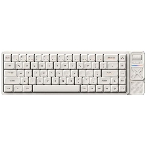 IQUNIX Magi65 Pro Low Profile Aluminum Wireless Ochre White Mechanical Keyboard - Gold Red Switch