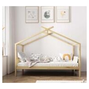 Iggy House Single Kids Bed Neutral