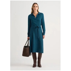 Indira Merino Knit Polo Dress