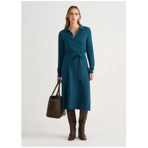 Indira Merino Knit Polo Dress