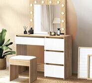 Janet Dressing Table Set Brown