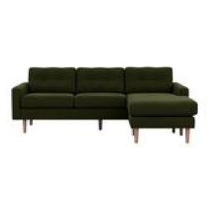 Jazz 3 Seater Chaise Sofa Mason Olive