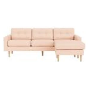 Jazz 3 Seater Chaise Sofa Pink