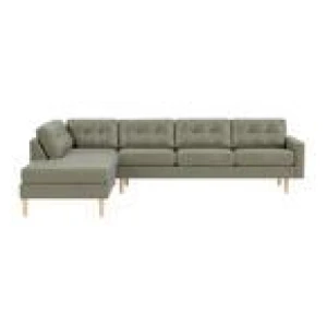 Jazz 6 Seater Modular Sofa With Left Chaise Brown 5 Seater