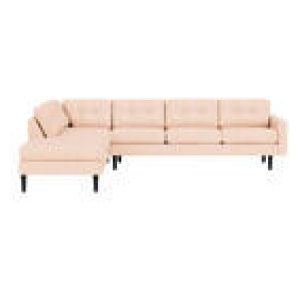 Jazz 6 Seater Modular Sofa With Left Chaise Pink 5 Seater