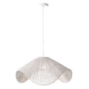 Jera Rattan Pendant Light White