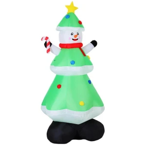 Jingle Jollys Christmas Inflatable Snowman Tree 2.75M Height LED Decorations Illuminated