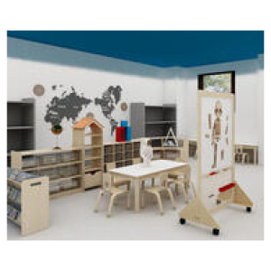 Jooyes 4 Shelf Kids Bookshelf Brown