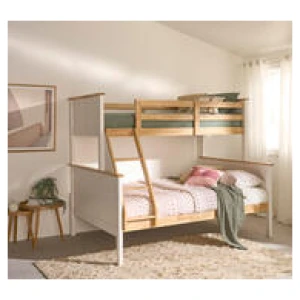 Jordan Triple Single & Double Oak Bunk Bed White