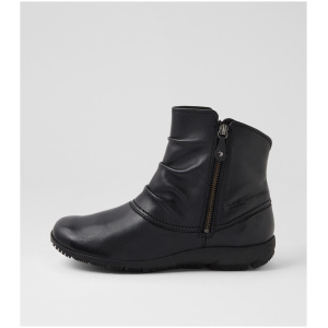 Josef Seibel Charlotte 09 Js Schwarz Leather Schwarz Boots Womens Shoes Casual Ankle Boots