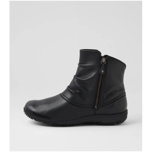 Josef Seibel Charlotte 09 Js Schwarz Leather Schwarz Boots Womens Shoes Casual Ankle Boots