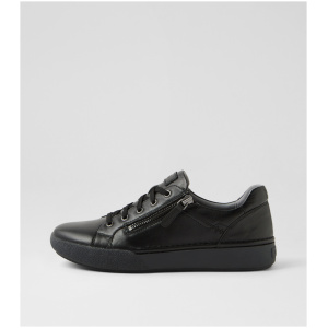 Josef Seibel Claire 13 Js Black Black Leather Black Black Sneakers Womens Shoes Casual Casual Sneakers
