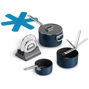 Joseph Joseph Space 3 Piece Non Stick Saucepan with Lids Set