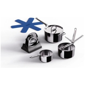 Joseph Joseph Space Steel 3 Piece Stainless Steel Saucepan Set
