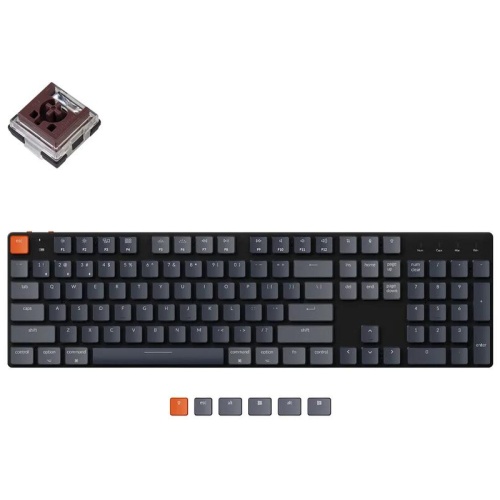 Keychron K5 SE Low-Profile Bluetooth Hot-Swappable RGB Backlit Mechanical Keyboard Optical Brown Switch Mac Windows K5SE-E3
