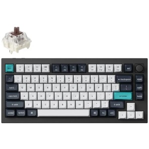 Keychron Q1 Max QMK/VIA Wireless Black Custom Mechanical Keyboard - Brown Switch