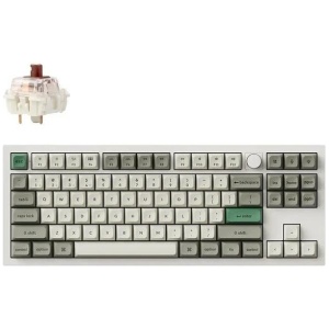 Keychron Q3 Max QMK/VIA Wireless TenKeyLess RGB Hot-Swap Fully Assembled Knob Shell White Custom Mechanical Keyboard - Brown Switch